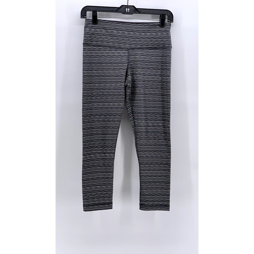 90 DEGREES BYT REFLEX Women's Gray Printed Capri Leggings SZ S